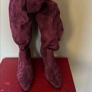 Banana Republic Burgundy Over the Knee Boots